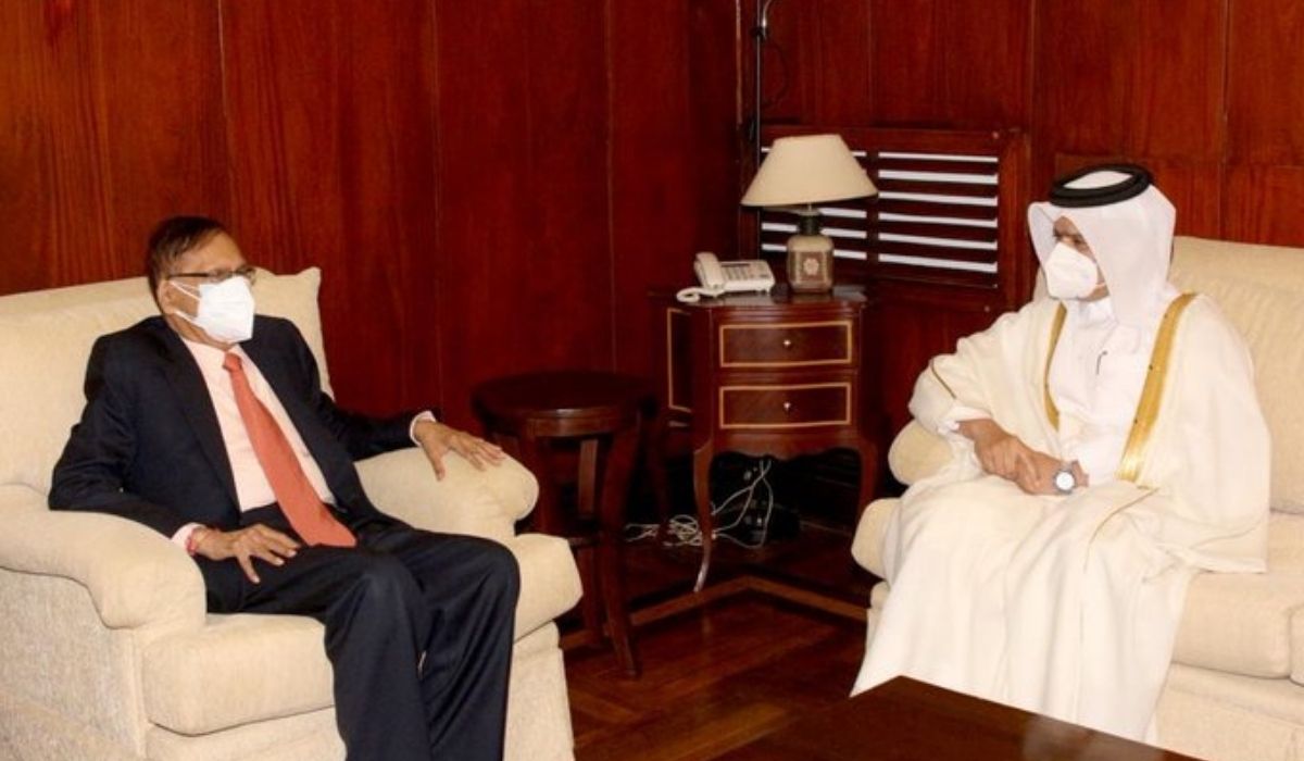 Sri Lanka's FM meets Qatar Envoy